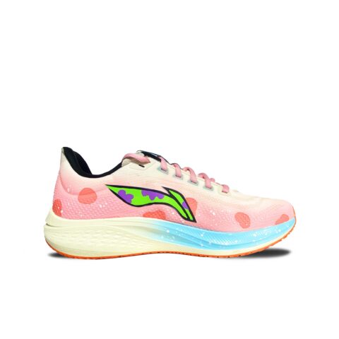 Li Ning Red Hare 7 Slip Resistant Abrasion Resistant Low top Casual Running Shoes Men’s Pink Yellow Mismatched