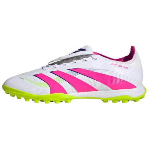 Adidas PREDATOR LEAGUE Slip Resistant Abrasion Resistant Soccer Shoes Unisex White Pink