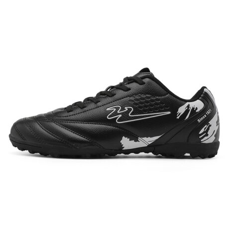 Binary TF Turf Synthetic Leather Soccer Shoes Unisex Black