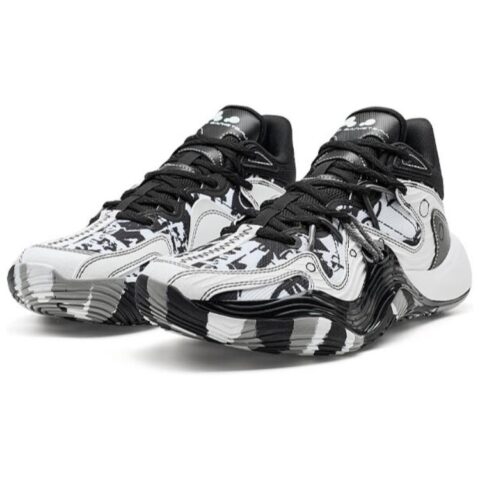 XTEP Coverage Lightweight Thermal Mid top Basketball Shoes Men’s Black White Gray