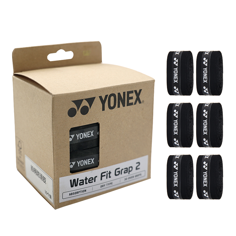 YONEX Badminton Grip Tapes Black/White Polyurethane, Polyester Thin 30 Pack
