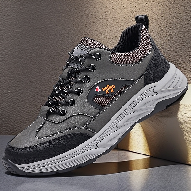 ZANSITE Top Grain Cow Leather Abrasion Resistant Low top Running Shoes Men’s