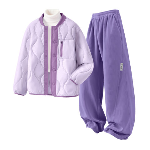 Disney Kids Casual Sportswear Crew Neck Thickened And Fleece Lined