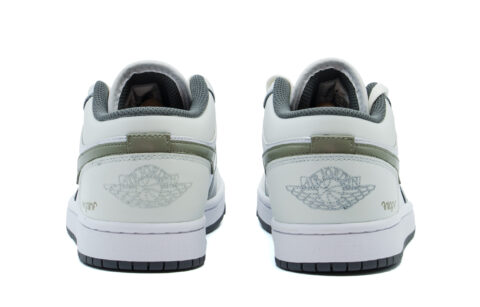 Jordan Air Jordan 1 Cushioning, Wear Resistant Low top Vintage Basketball Shoes Unisex Light Gray