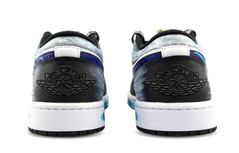 Jordan Air Jordan 1 Abrasion Resistant Low top Vintage Basketball Shoes Unisex Black Gray