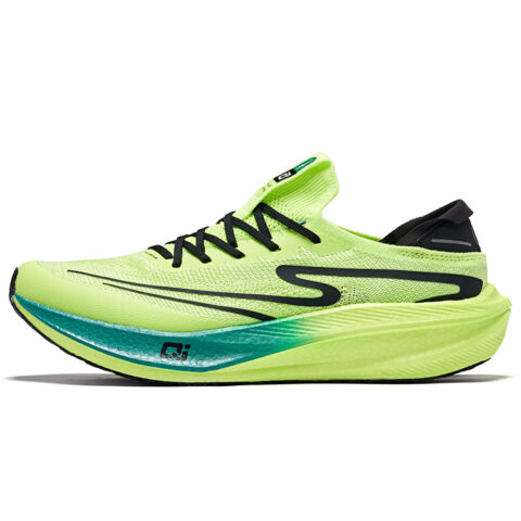 Erke Dust 3.0 Cushioning Rebound Low top Running Shoes Men’s Fluorescent Glossy Finish Green Jet Black