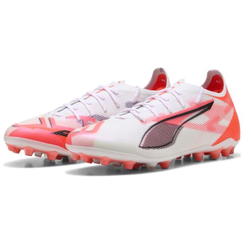 PUMA ULTRA 5 ULTIMATE MG Multi Ground Soccer Shoes Unisex White Orange