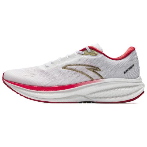 Anta Champion 3 Cushioning Abrasion Resistant Lightweight Low top Long Distance Running Shoes Men's White Red