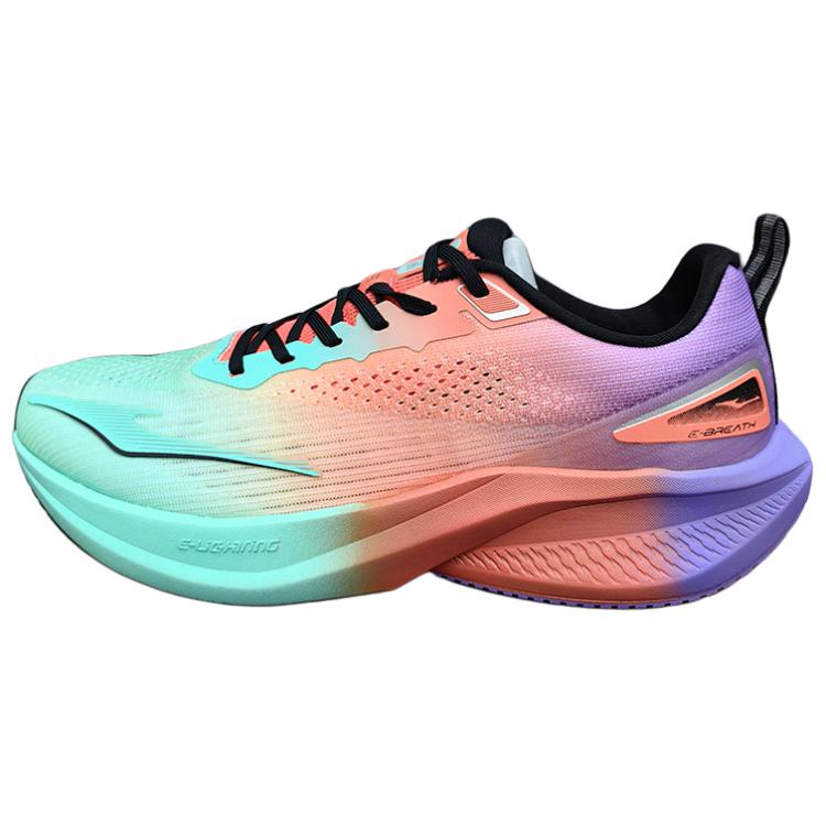 Erke Slip Resistant Abrasion Resistant Low top Casual Running Shoes Men's Green Red Purple
