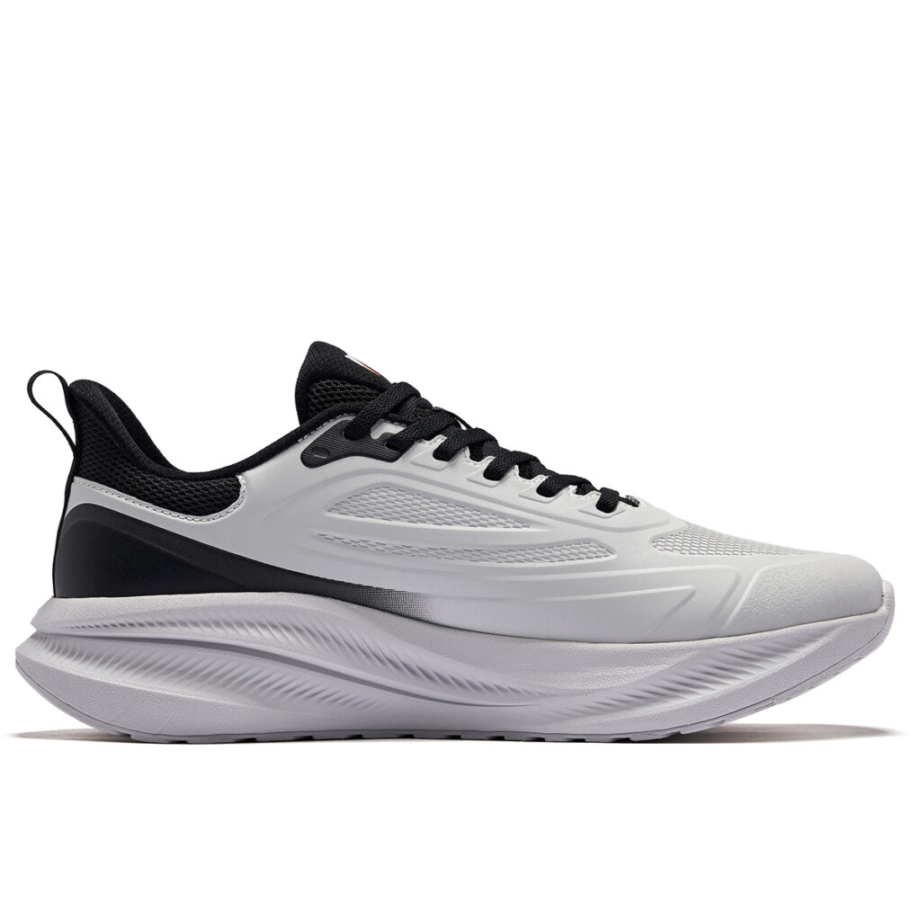 Erke Cushioning Abrasion Resistant Cushioning, Wear Resistant Low top Casual Running Shoes Men’s Mist Gray