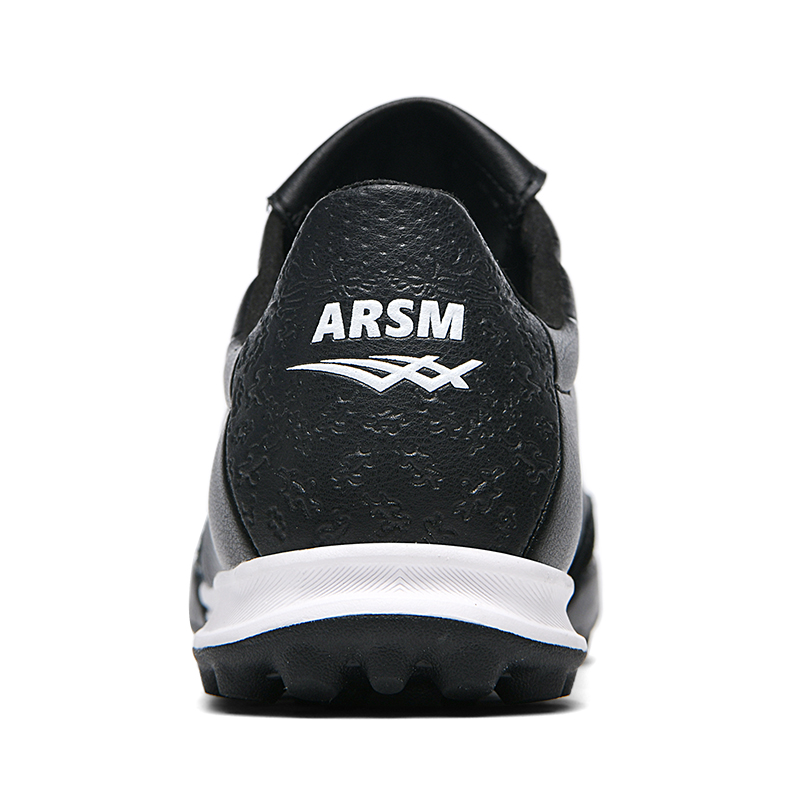 AISHIMENG TF Turf Artificial Turf Slip Resistant Abrasion Resistant Soccer Shoes Men’s Black