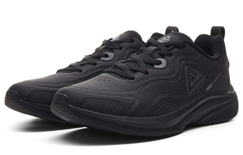 PEAK Cushioning Coverage Rebound Abrasion Resistant Lightweight Slip Resistant Low top Casual Running Shoes Men’s Black