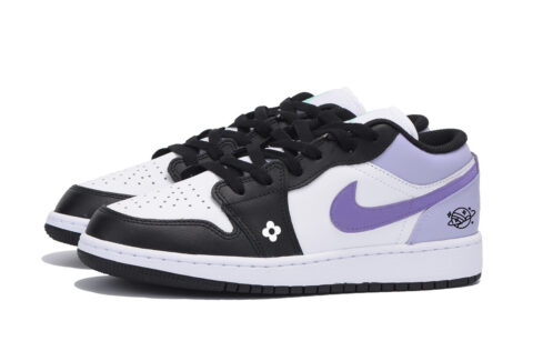 Jordan Air Jordan 1 Urban Chic Style, Exclusive Shoe Box Slip Resistant Low top Vintage Basketball Shoes Men’s White