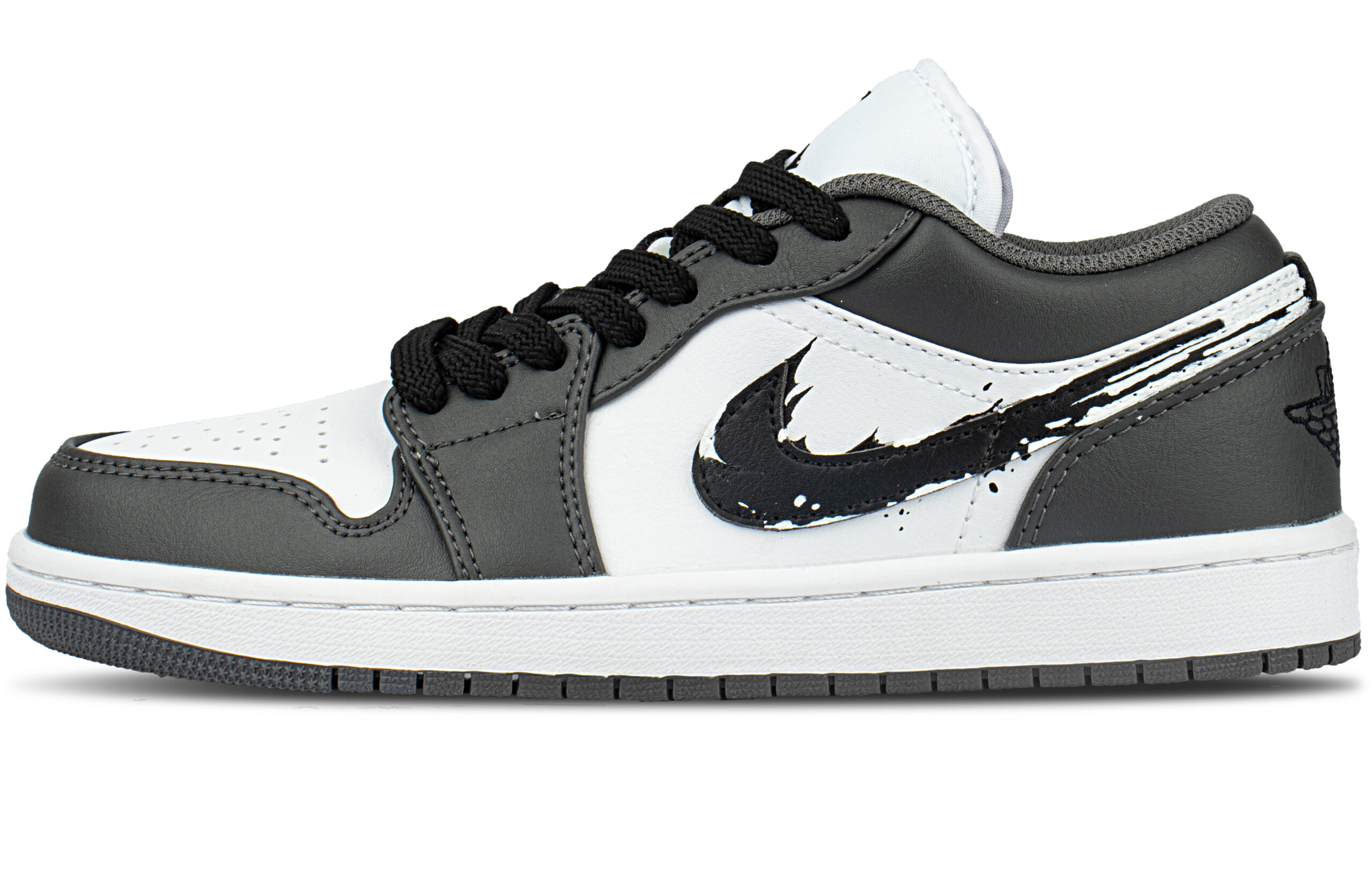 Jordan Air Jordan 1 Synthetic Leather Comfortable Quick Dry Quick Dry Low top Vintage Basketball Shoes Unisex Gray