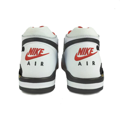 Nike Flight Legacy Synthetic Leather Cushioning Mid top Vintage Basketball Shoes Unisex Red White