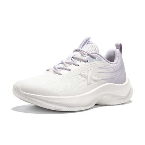 XTEP Cushioning, Wear Resistant Low top Casual Running Shoes Women’s Sail White Dusty Purple