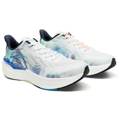 QIAODAN Cushioning Lightweight Low top Casual Running Shoes Men’s White Blue