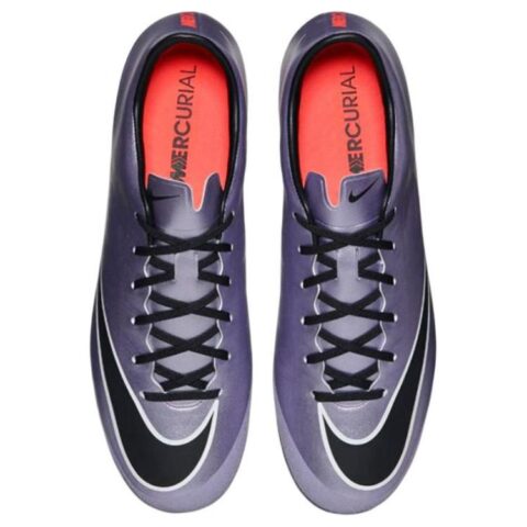 Nike JR MERCURIAL VICTORY V Comfortable Slip Resistant Abrasion Resistant Soccer Shoes Men’s Silver
