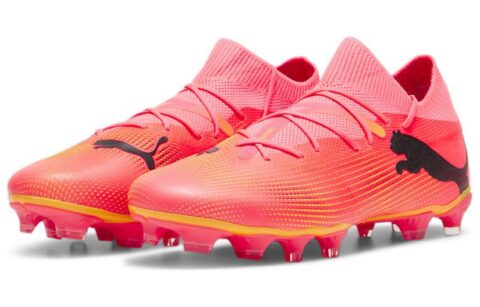 PUMA FUTURE 7 MATCH AG Artificial Ground FG Firm Ground Cushioning, Wear Resistant Soccer Shoes Men’s Red
