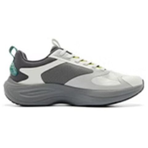 QIAODAN Cushioning Slip Resistant Breathable Low top Running Shoes Men’s White Gray Green
