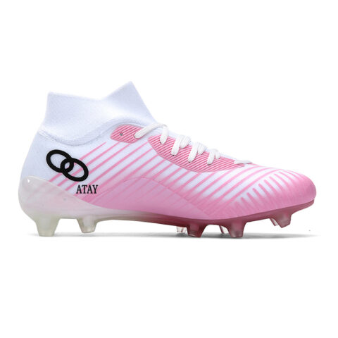ATAY Slip Resistant Abrasion Resistant Slip Resistant Abrasion Resistant Soccer Shoes Unisex Pink