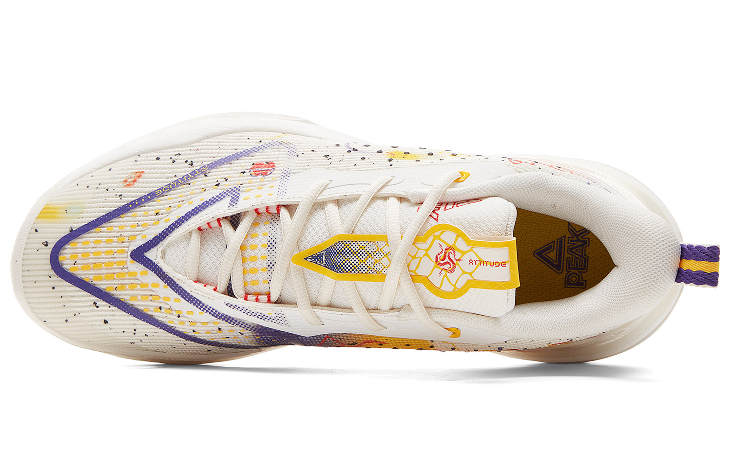 PEAK Taichi Triangle 4.0 Basketball Shoes Men’s Low Top Ultra Strong White Dark Purple