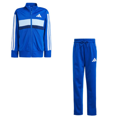 Adidas Casual Sportswear ESSENTIALS Tiberio 3 Stripes Tricot Track Suit Kids 2 Piece Set Children Aged 3 7 Years Old