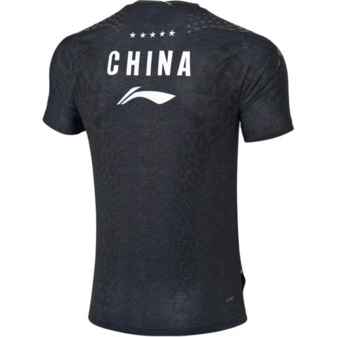 Li Ning Badminton Jerseys Men’s Dark Heather Gray V Neck Moderate