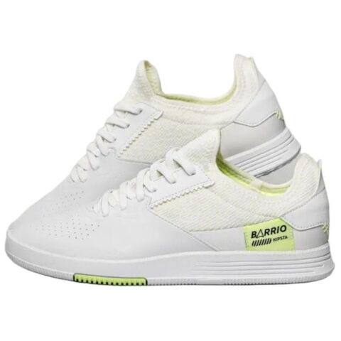DECATHLON Classic IC/in Cushioning Abrasion Resistant Cushioning, Wear Resistant Soccer Shoes Unisex White Yellow