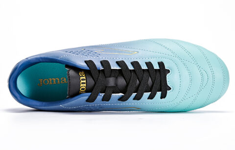Joma Synthetic Leather MG Multi Ground Slip Resistant Abrasion Resistant MG Soccer Shoes Men’s Green Blue