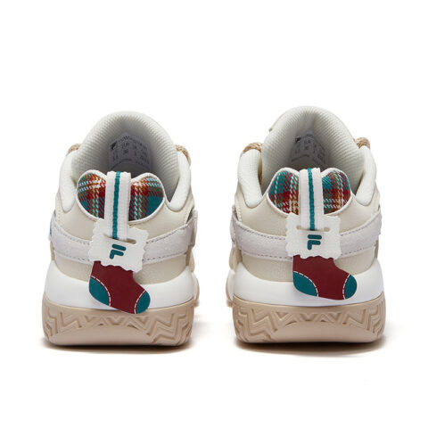 FILA FUSION BUSTER Puffy Shoes Abrasion Resistant Low top Vintage Basketball Shoes Women’s White Green