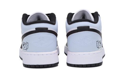 Jordan Air Jordan 1 Puppy Fragment Slip Resistant Abrasion Resistant Low top Vintage Basketball Shoes Men’s Black Blue