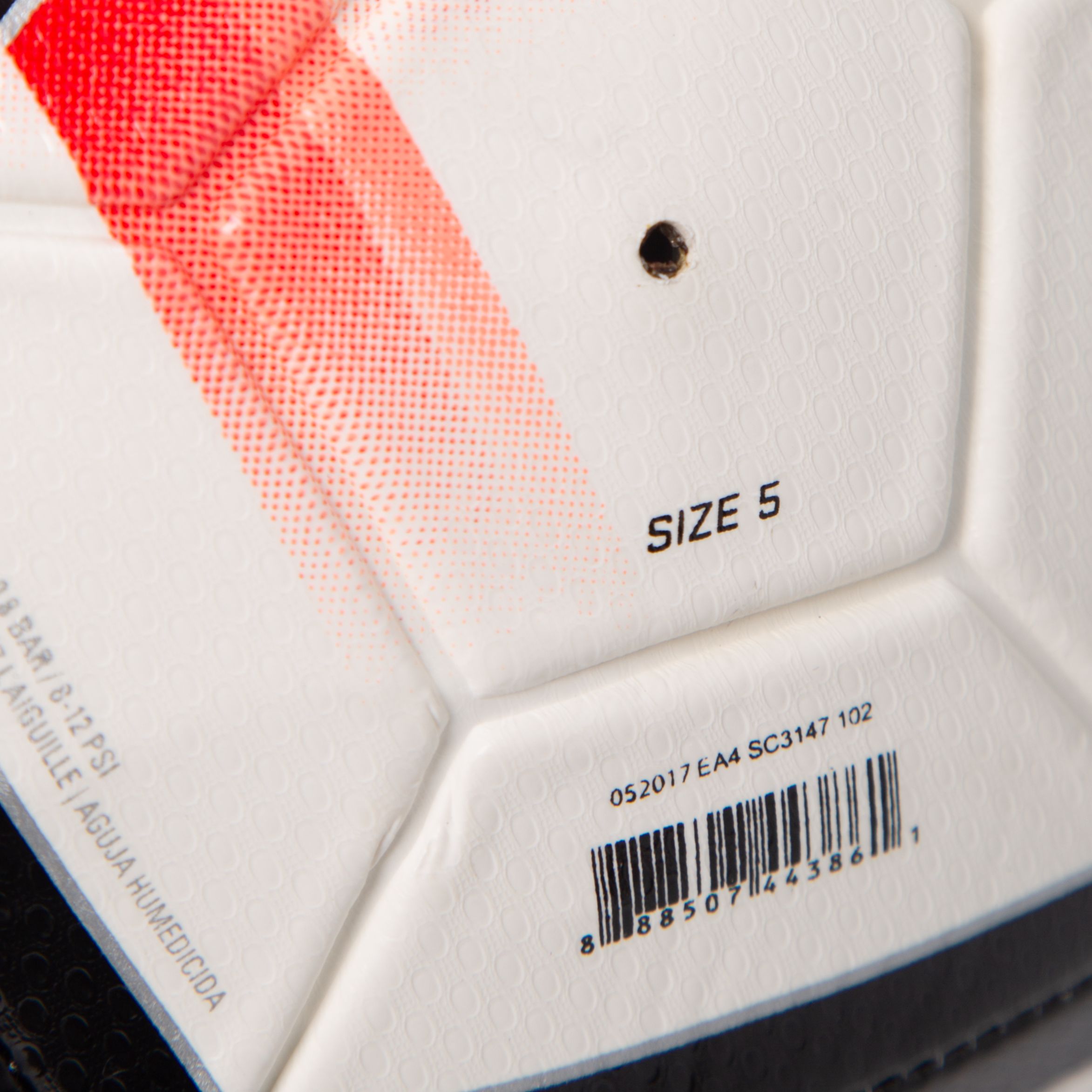 Nike Size 5 Ball Soccer Ball Pu Unisex White Black Red