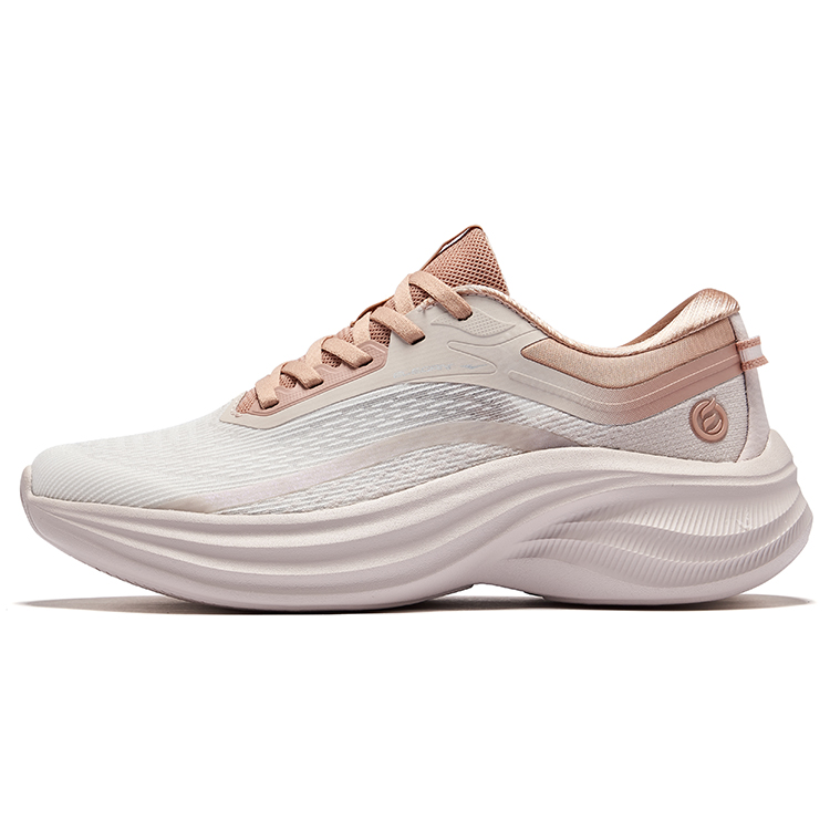 Erke Cushioning Rebound Low top City Commuting Running Shoes Women’s Microcrystal White Sandalwood Lip Color
