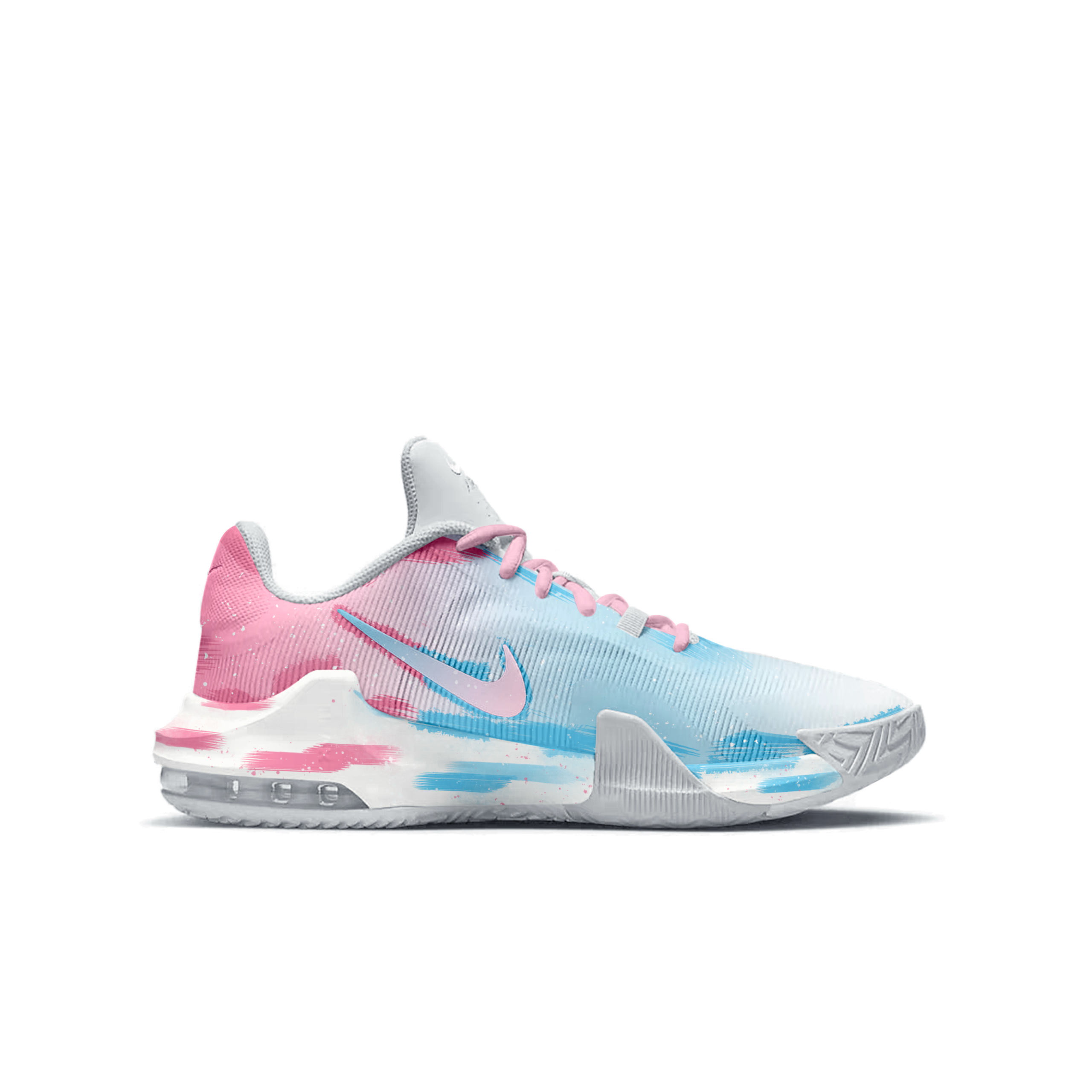 Nike Air Max Impact 4 Basketball Shoes Men’s Mid Top Blue Pink
