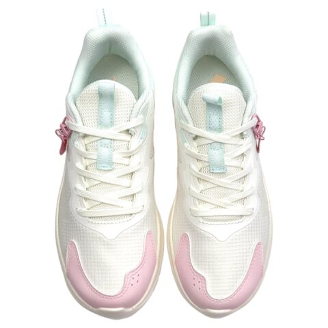 Anta Walk Cushioned Slip-Resistant Abrasion-Resistant Low-Top Casual Training Sprint Running Shoes Women’s White Pink