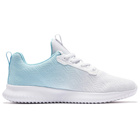 Erke Running Shoes Men’s Low Top Erke White, Light Aqua Blue