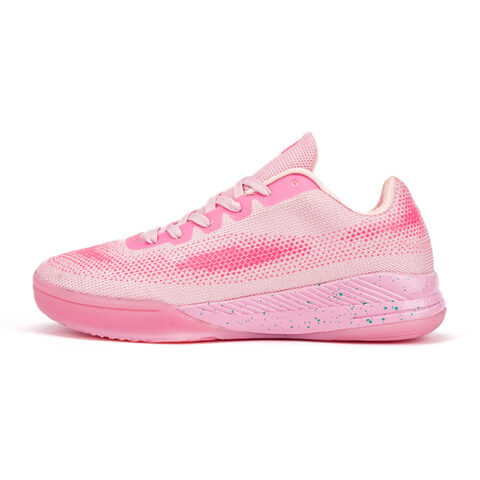 IVERSON Cushioning Slip Resistant Abrasion Resistant Low top Basketball Shoes Unisex Cherry Blossom Pink