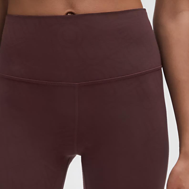 Lululemon Align Yoga Shorts 6′ Women’s Linear Wordmark Goodnight Plum Multi