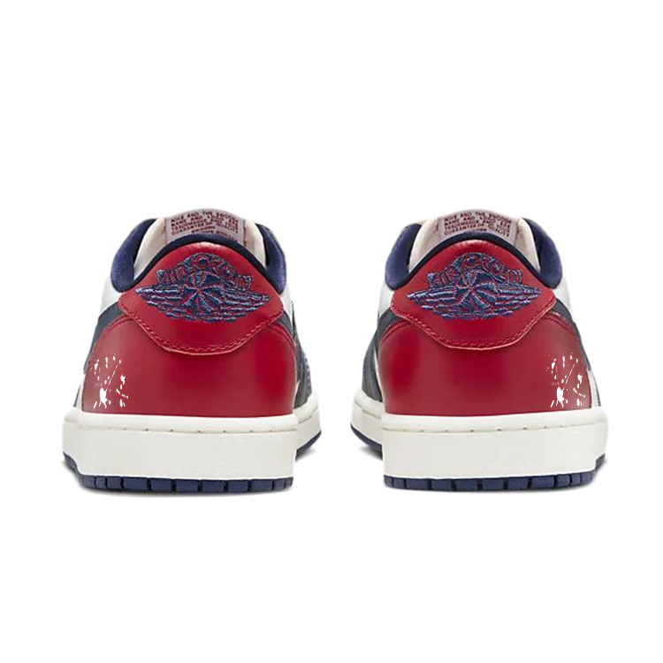 Jordan Air Jordan 1 Slip Resistant Abrasion Resistant Low top Vintage Basketball Shoes Men’s Red White Blue