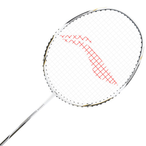 Li Ning Thunder Mini Cannon Badminton Rackets Offensive Type Heavy Head, Stiff Shaft Entry level White+Black
