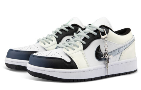 Jordan Air Jordan 1 Cushioning Low top Vintage Basketball Shoes Unisex Light Yellow