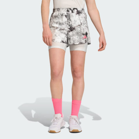 Adidas Free Shipping With AdiClub Own The Run Spray Dye 2 In 1 Short