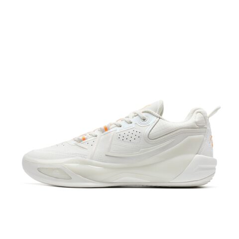 XTEP Abrasion Resistant Low top Basketball Shoes Men’s Sail White/Highlighter Orange