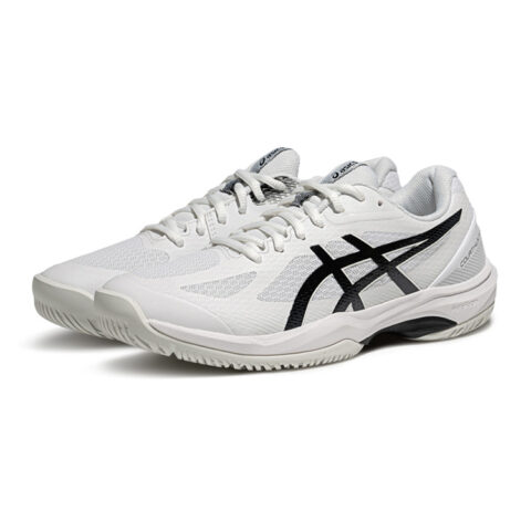 ASICS COURT HUNTER FF Textile, Synthetic Leather Comfortable Slip Resistant Low top Badminton Shoes Men’s White Black