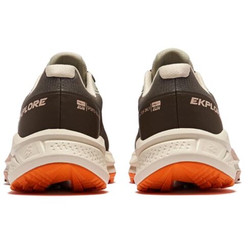 Erke Slip Resistant Abrasion Resistant Support Low top Running Shoes Men’s Dark Sandalwood Pine Tea Brown