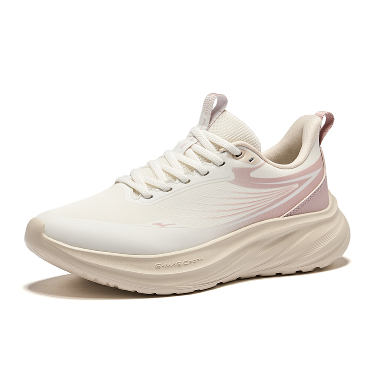 Erke Cushioning Rebound Cushioning Rebound Low top Casual Running Shoes Women’s Microcrystal White Dusty Pink
