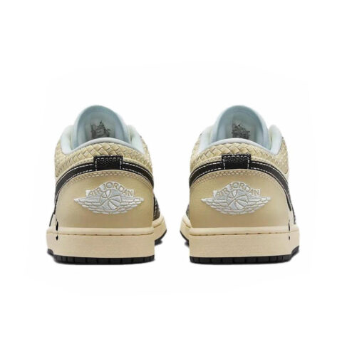Jordan Air Jordan 1 Slip Resistant Abrasion Resistant Low top Vintage Basketball Shoes Men’s Black