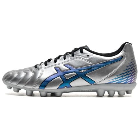 Asics Ds Light Club Lightweight Abrasion Resistant Soccer Shoes Unisex Silver Blue