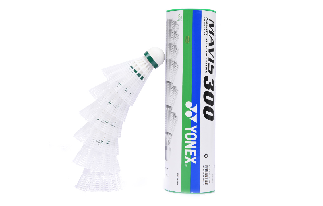 YONEX Mavis Collection M 300 Nylon Shuttlecock 6 Pack Nylon Outdoor 1 Tube Shuttlecocks